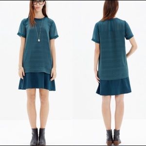 NWOT Madewell Slowbeat Shift Dress Emerald Green Sz XS